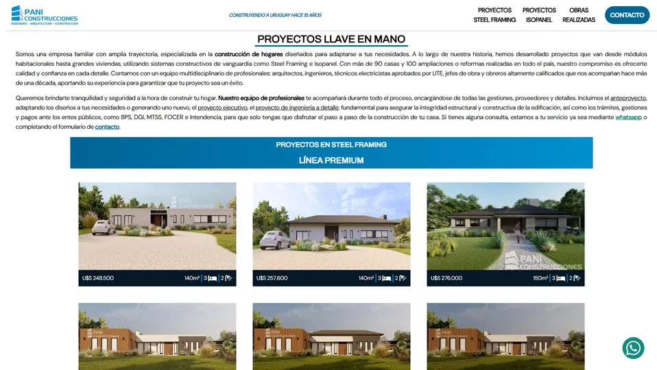 Landing de Constructora